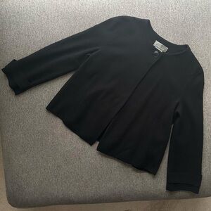 Anthropologie Black Cropped Swing Shrug Jacket Small